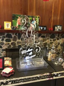 Name In Bubbles Ice Display