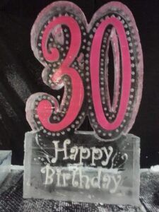 30th Birthday Ice Display