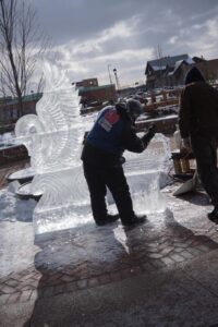 Swan Ice Carving
