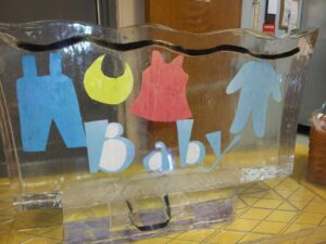 Clothesline Baby Shower Ice Display