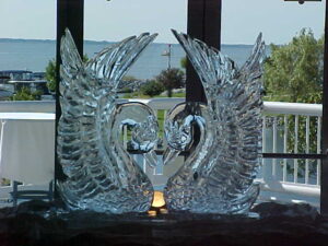 Twin Swan wedding Centerpiece