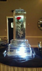 Flower in Ice Wedding Centerpiece